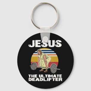 Porte-clés Deadlift Jesus I Christian Weightlifting Funny Wor