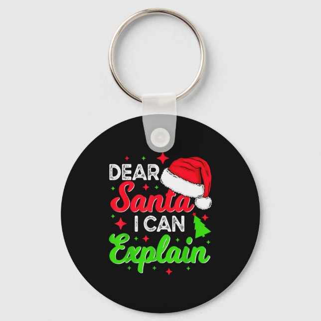 Porte-clés Dear Santa I Can Explain Funny Christmas Joke Sant (Recto)