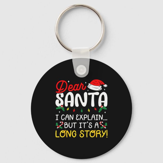 Porte-clés Dear Santa I Can Explain Pajamas Family Matching C (Recto)
