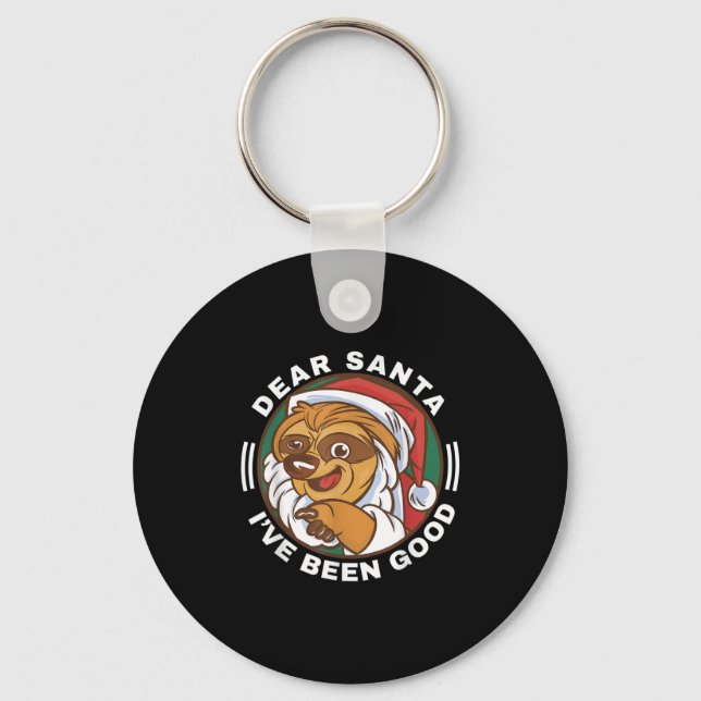 Porte-clés Dear Santa I've Been Good Quote Klaus Raccoon  (Recto)