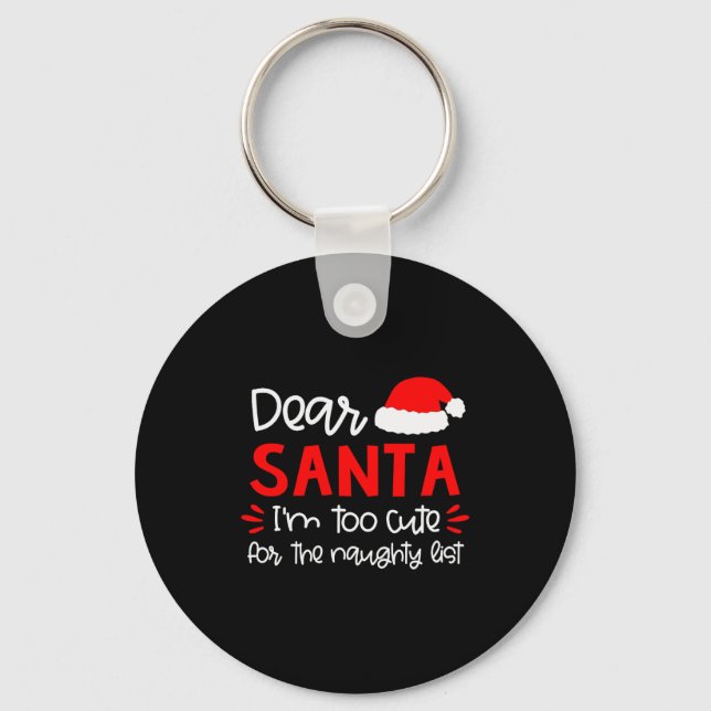 Porte-clés Dear Santa Shirt Funny Matching Family Christmas P (Recto)