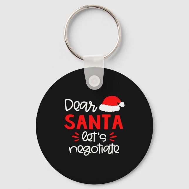 Porte-clés Dear Santa Shirt Funny Matching Family Christmas P (Recto)