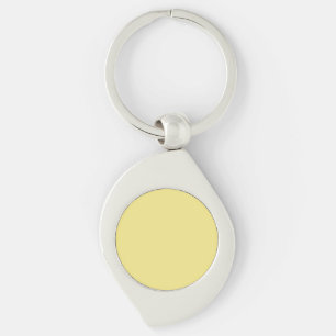 Porte-clés Décor pastel jaune accent doux prêt à customiser