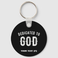 DÉDIÉ À DIEU PERSONNALISABLE COOL TEXTE BLANC
