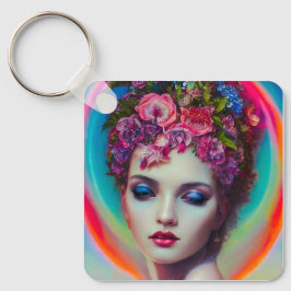 Porte-clés Déesse des fleurs