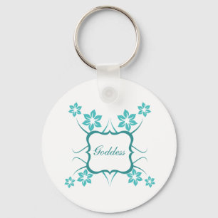 Porte-clés Déesse Florale Porte - clé, Turquoise