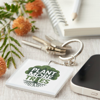 Porte-clés Défense de l'environnement écologique : Plantons p