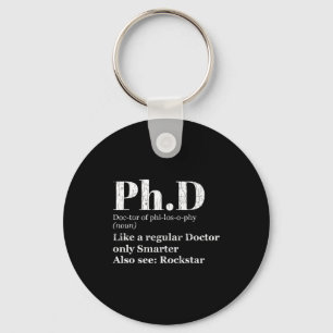 Porte-clés Définition de doctorat humouristique graphique de