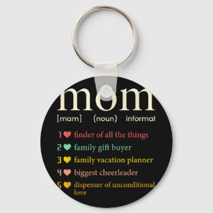 Porte-clés Définition de nom de maman Maman drôle Fête des mè
