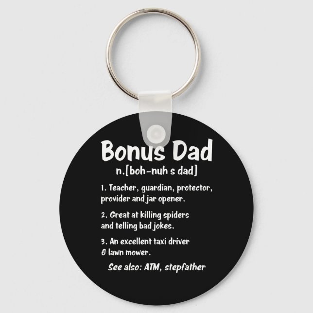 Porte-clés Définition drôle à propos de Bonus Papa (Recto)