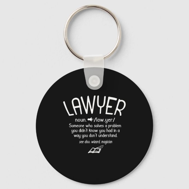 Porte-clés Définition drôle de l'avocat (Recto)