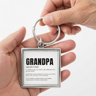 Porte-clés Définition drôle et sincère de Grand-père