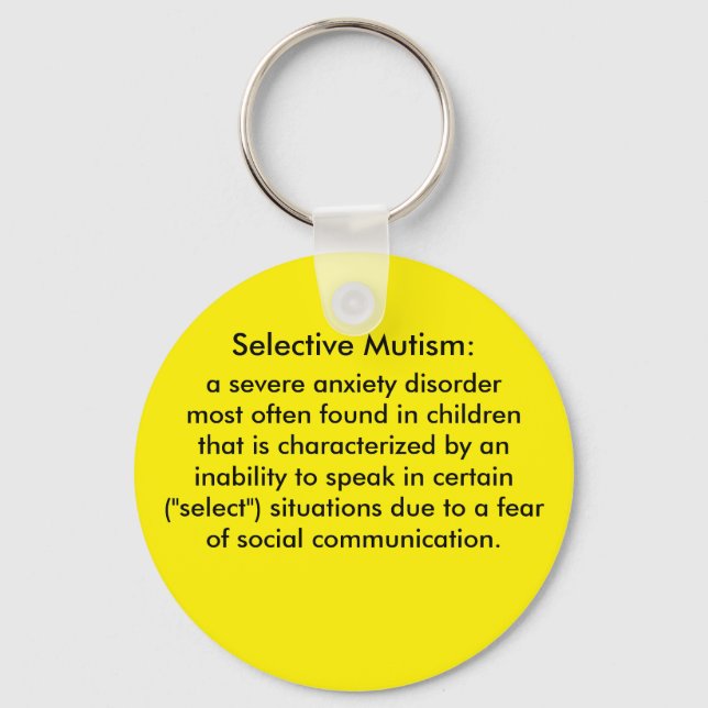 Porte-clés Définition du mutisme sélectif (Recto)