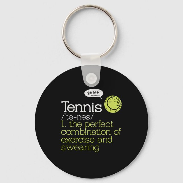 Porte-clés Définition du tennis (Recto)