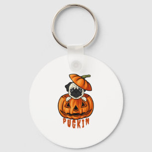 Porte-clés Déguisement de citrouille d'Halloween Pugkin pour