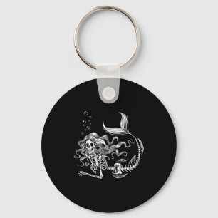 Porte-clés Déguisement drôle de squelette de sirène Halloween