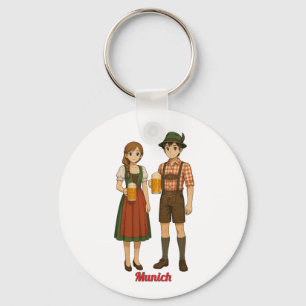 Porte-clés Dégustation de bière pendant l'Oktoberfest à Munic