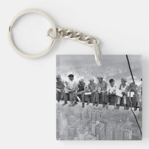 Porte-clés Déjeuner au sommet d'un gratte-ciel