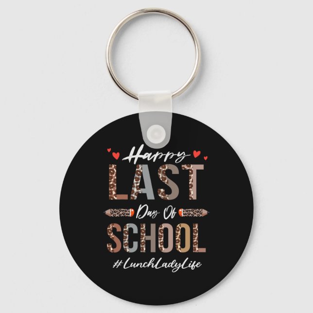 Porte-clés Déjeuner Dame Joyeux Jour Dernier De L'École Été D (Recto)