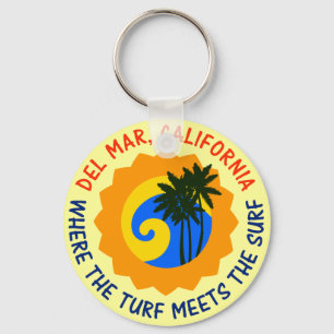 Porte-clés Del Mar, Californie Où Le Turf Rencontre Le Surf