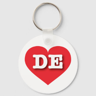 Porte-clés Delaware Red Heart - J'aime DE