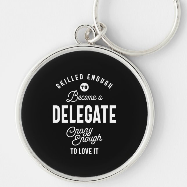Porte-clés Délégué Titre de l'emploi Tee Gift Mens Femme (Devant)