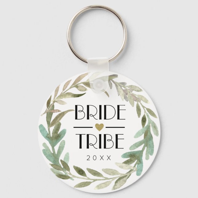 Porte-clés Delicate aquarelle verte mariée Tribe Porte - clé (Recto)