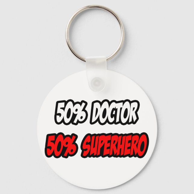 Porte-clés Demi-docteur... demi-super-héros (Recto)