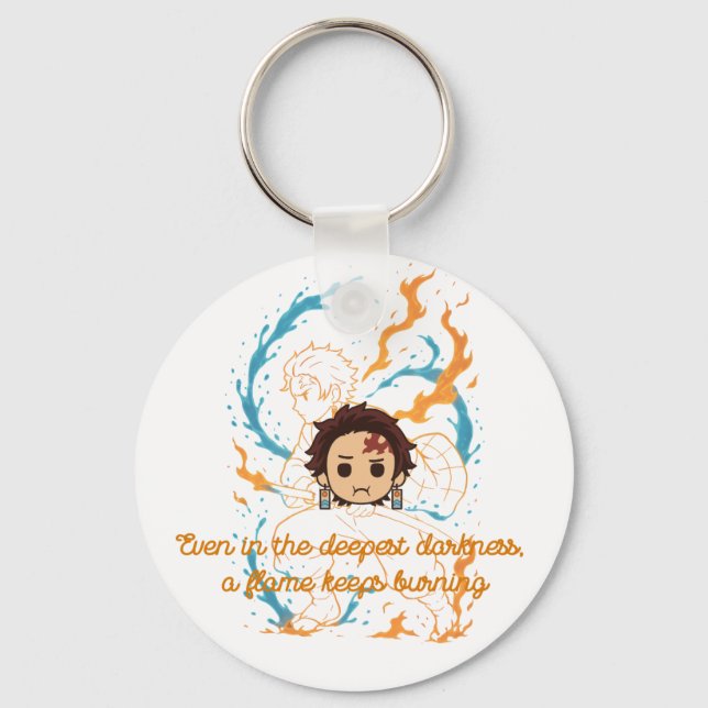Porte-clés Demon Slayer Tanjiro inspired (Recto)