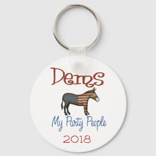 Porte-clés DEMS Mon Parti Conception Patriotique Donkey