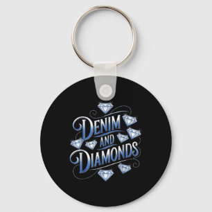Porte-clés Denim Et Diamonds Pays Ouest Bachelorette Pa