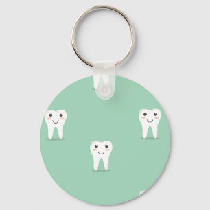 Porte-clés Dent heureuse Kawaii