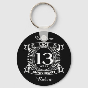 Porte-clés Dentelle du 13e anniversaire du mariage