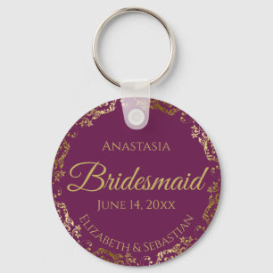 Porte-clés Dentelle or Mariage de la servante cadeau Cassis p