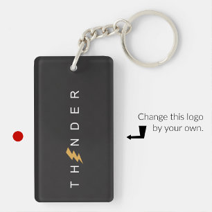Porte-clés d'entreprise minimaliste logo simple et