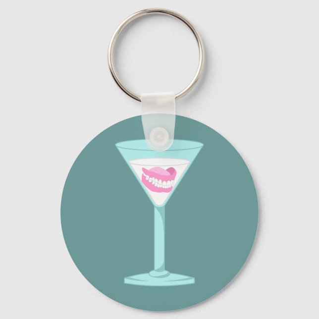 Porte-clés Dentures Faux dents Martini (Recto)