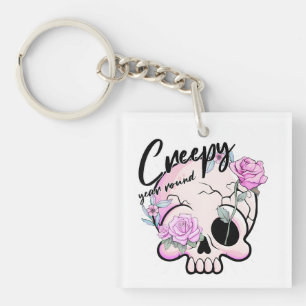 Porte-clés Déplaisante année ronde crâne Flora Pastel