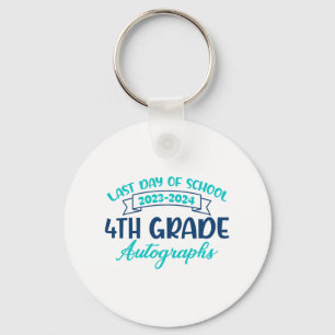 Porte-clés Dernier jour de l'école Autographe 4ème grade