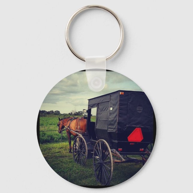 Porte-clés Dernière nuit dans une communauté Amish, Cheval Am (Recto)