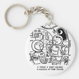 Porte-clés Des hommes d'espace dans un dessin de vaisseau spa