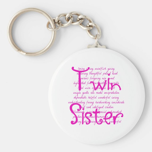 Porte-clés Des mots d'amour pour Twin Sister (Devant)