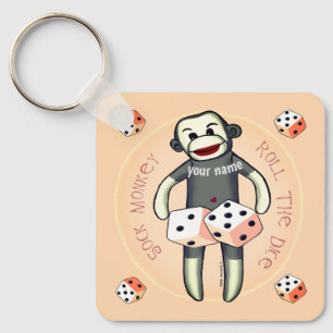 Porte-clés Dés Singe Chaussette