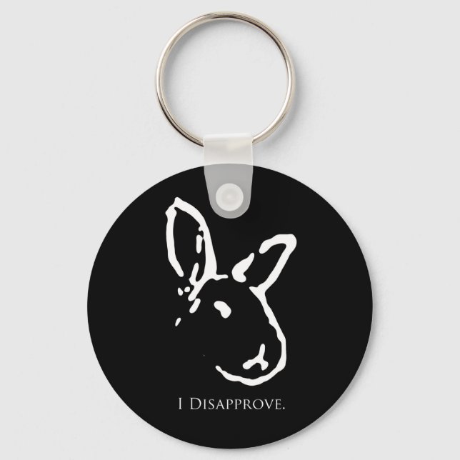 Porte-clés Désapprouver le Porte - clé de lapins (Recto)