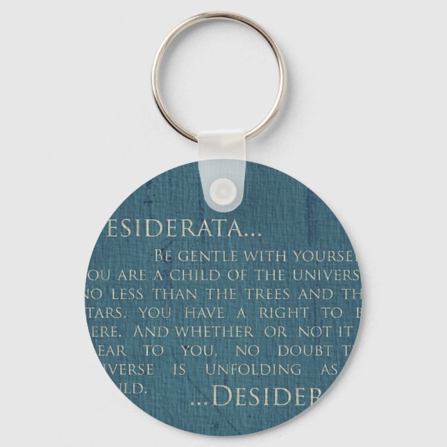 Porte-clés Desiderata Sur Toile (Recto)