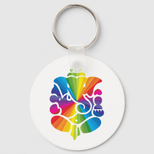 Porte-clés Design arc-en-ciel Ganesha