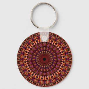 Porte-clés Design Brown floral Mandala