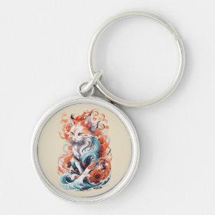 Porte-clés Design Chat Cute Dans Le Style Traditionnel Néo