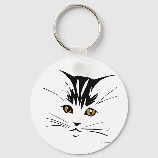 Porte-clés Design d'art de chat (Recto)