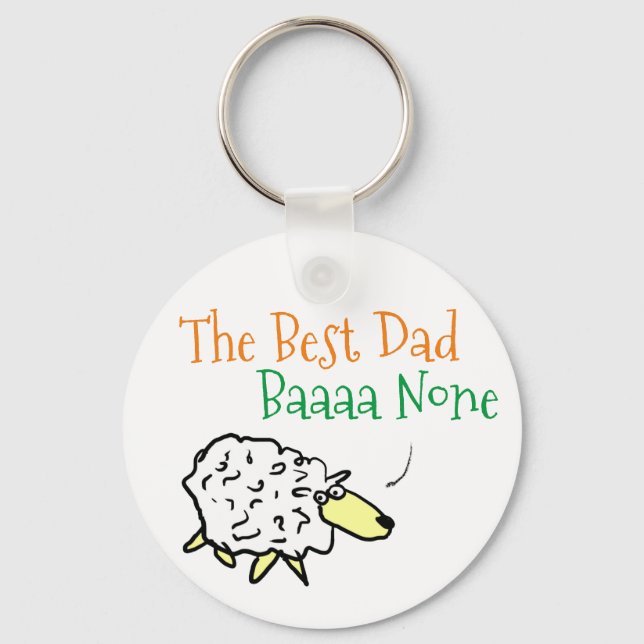 Porte-clés Design de mouton pour le meilleur papa (Recto)