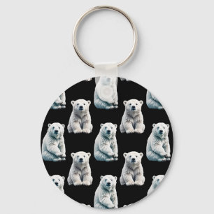 Porte-clés Design Motif animal de l'ours polaire